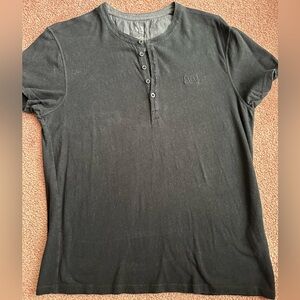 BUNDLE 4/$30 GUC A/X ARMANI EXCHANGE MENS L SHORT SLEEVE T SHIRT COT/LINEN BLACK